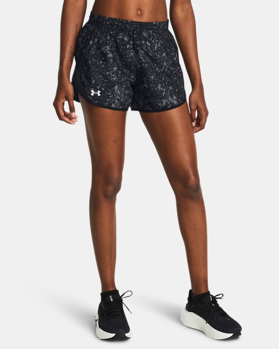 Women's UA Fly-By Printed 3" Shorts in Black image number 0